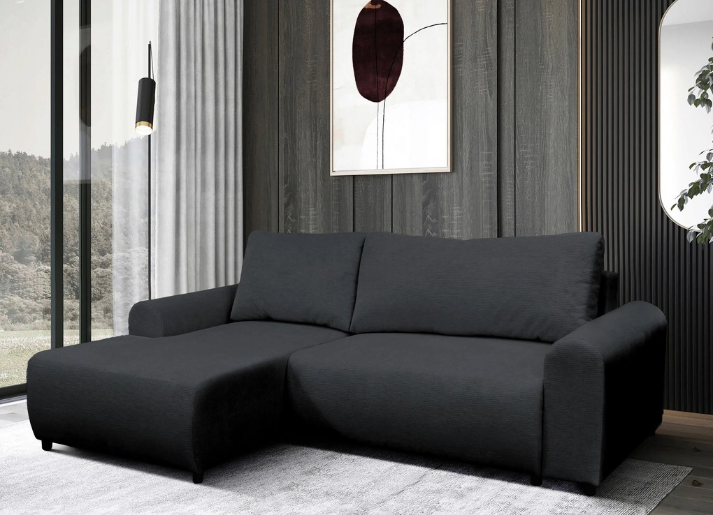 XXXLutz ROHOVÁ SEDAČKA, textil, čierna MID.YOU - Sedačky - 001574005902