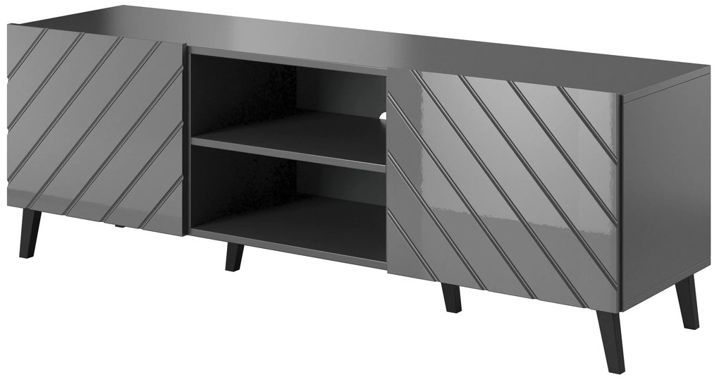 Cama Sivý TV stolík Abeto 2D
