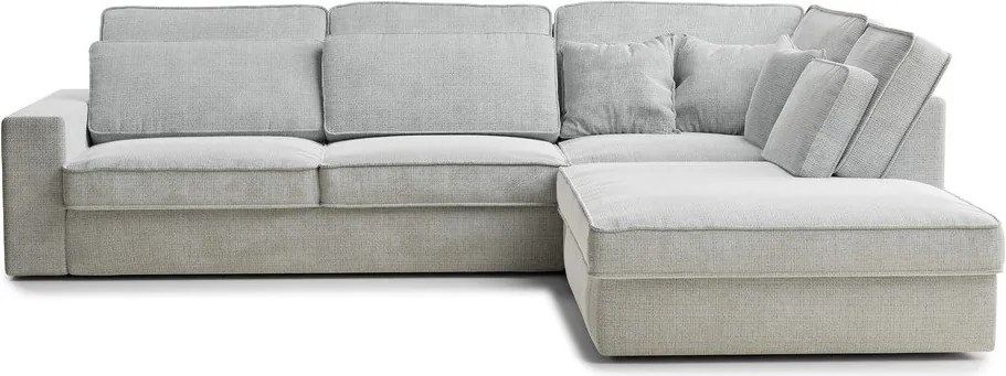 Svetlosivá ženilková rohová pohovka (pravý roh/do L) Kirou – Maison de Rêve