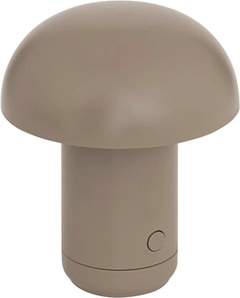LED stolná lampa FUNGHI 11,2 cm, hnedá