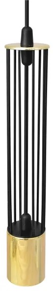 LED Luster na lanku BARS 3xGU10/4,8W/230V čierna/zlatá