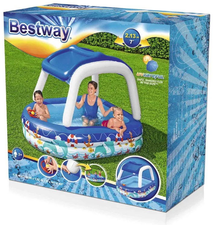 Nafukovací bazén so strieškou Sea Captain Bestway 54370