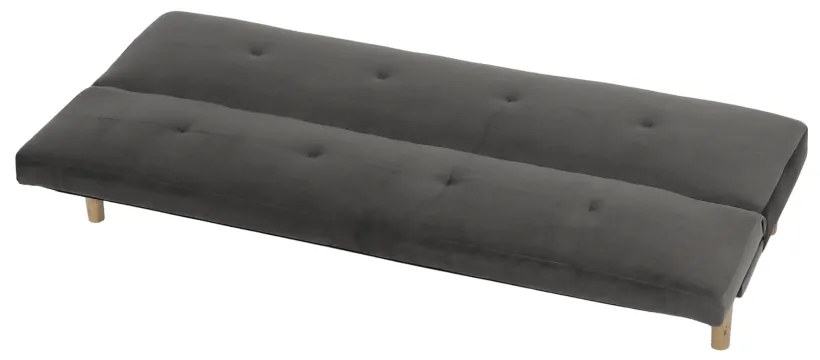 Kondela Pohovka rozkladacia, sivá Velvet látka/dub, ALIDA