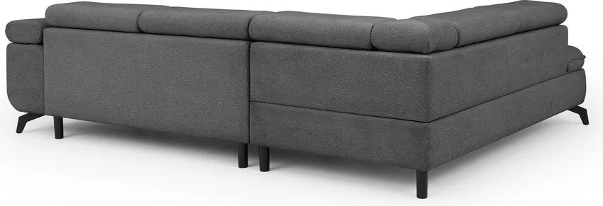 Sivá ženilková rohová pohovka (ľavý roh/do L) Marbeya – Ropez