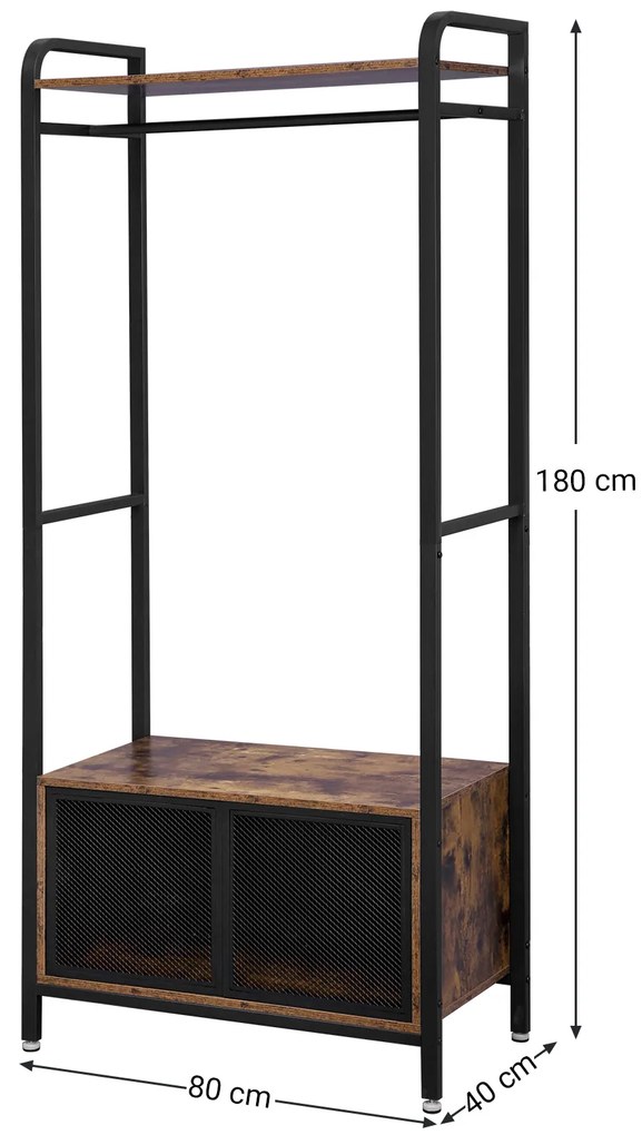 Vešiak do predsiene VASAGLE Javadd hnedý