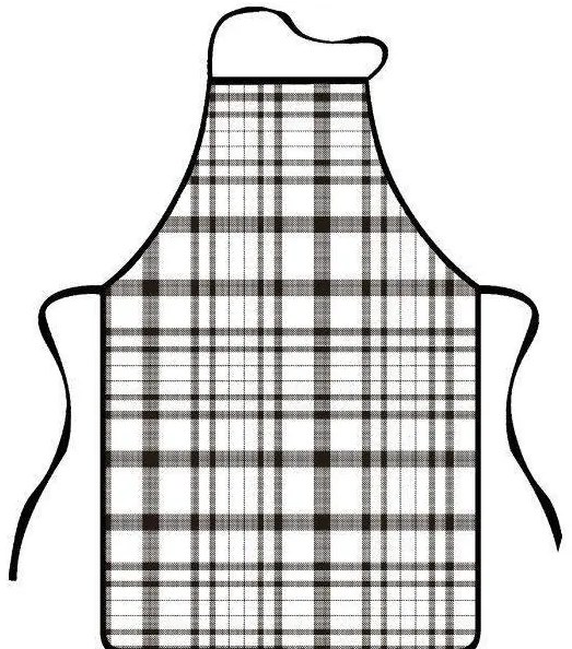 Kuchynská zástera CHECKS, bielo-čierna