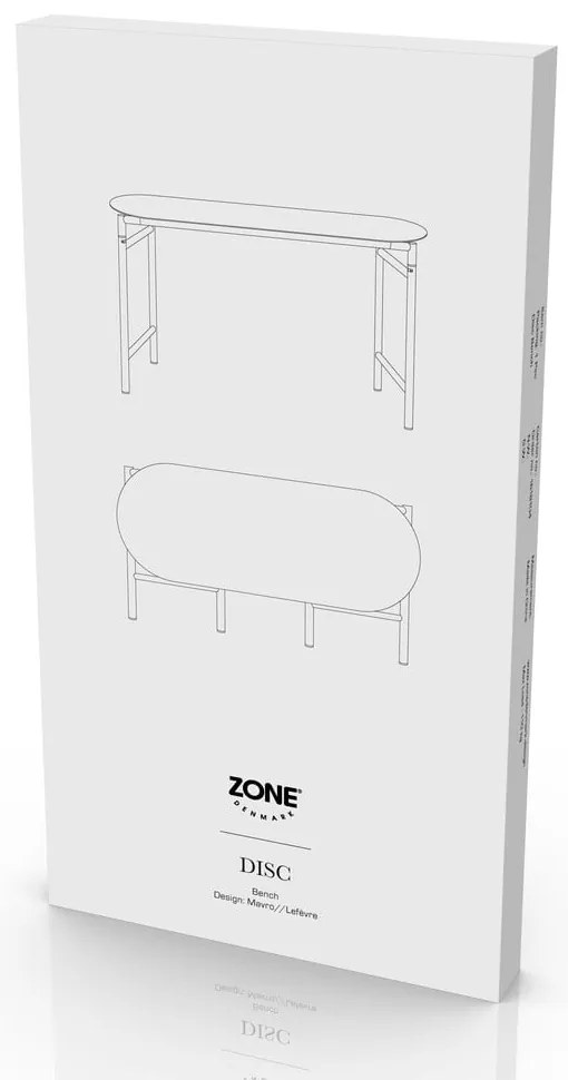 Svetlosivá kovová záhradná lavica Disc – Zone