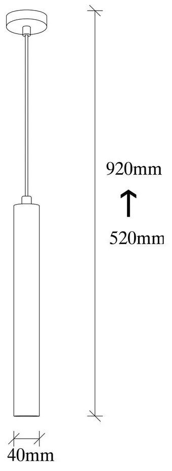 Čierne závesné svietidlo s kovovým tienidlom ø 4 cm Best – Opviq lights