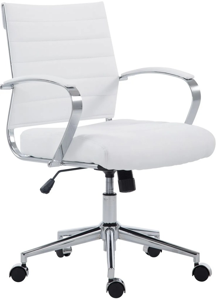 Kancelárska stolička Oakland - koženka - Biela