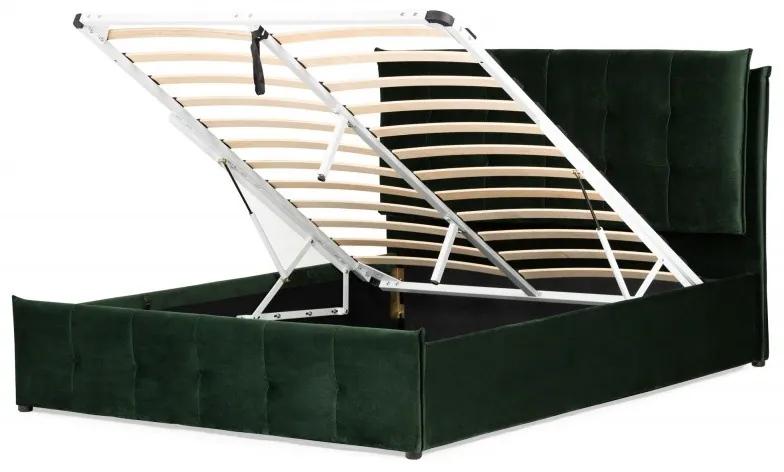 Hector Čalúnená posteľ Puna 140x200 zelená
