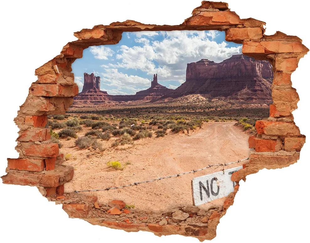 Nálepka fototapety 3D výhľad Arizona USA WallHole-cegla-90x70-83587894