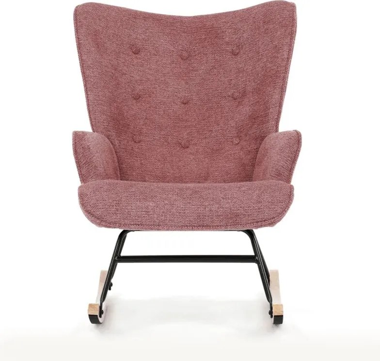 Autronic, AK-373 PINK2, Moderné hojdacie kreslo v elegantnom ružovom prevedení