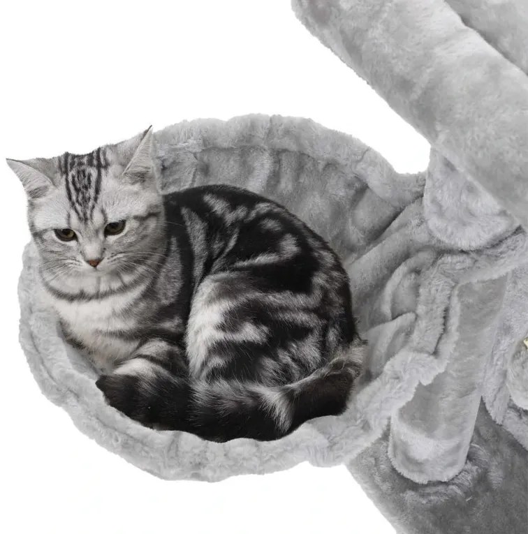 Mačacie stromové škrabadlo TIGER, sivé