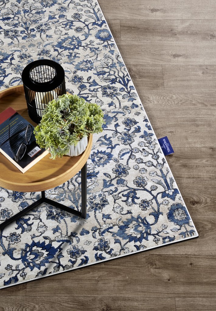 Kusový koberec Villeroy & Boch 106120 Cream, Blue, 120x170, modrá, obývacia izba, Villeroy & Boch