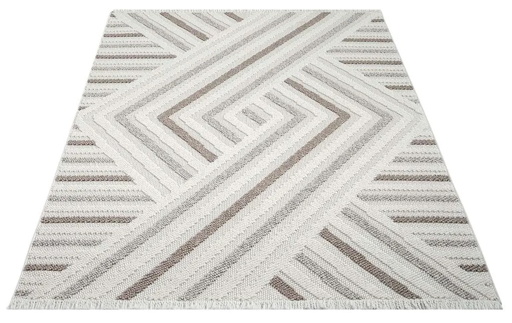 Dekorstudio Moderný koberec LINDO 7590 - krémový Rozmer koberca: 140x200cm