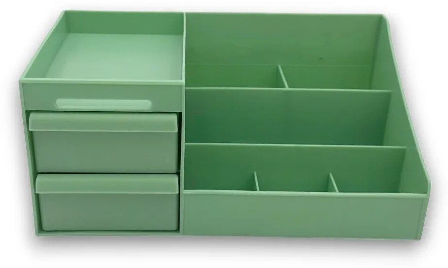 VERK GROUP Kozmetický organizér na líčidlá aj kancelárske potreby BLANKA - zelený