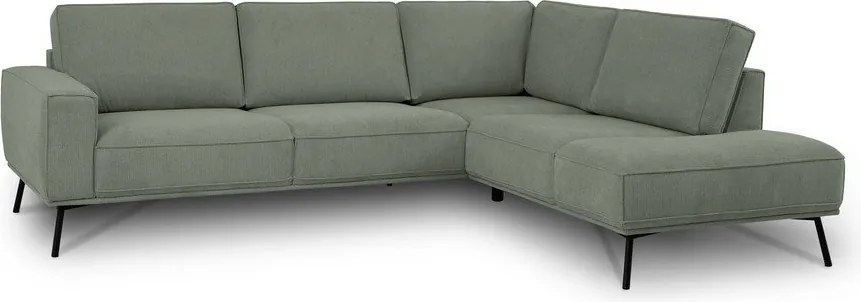 Zelená ženilková rohová pohovka (pravý roh/do L) Amsterdam – Scandic