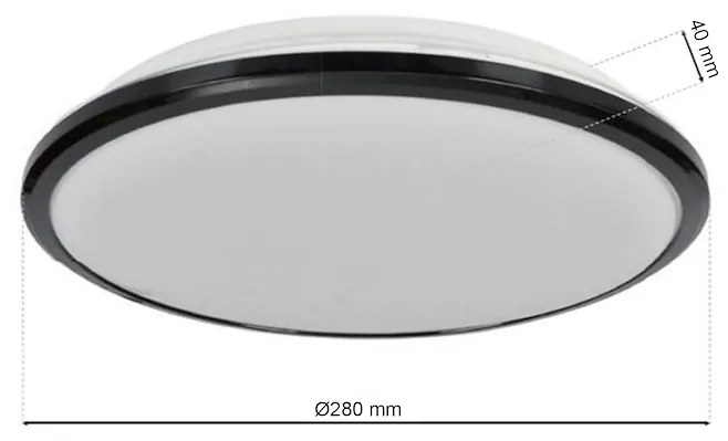 Stropné LED svietidlo Terma, 1x LED 18w, 4000k, b