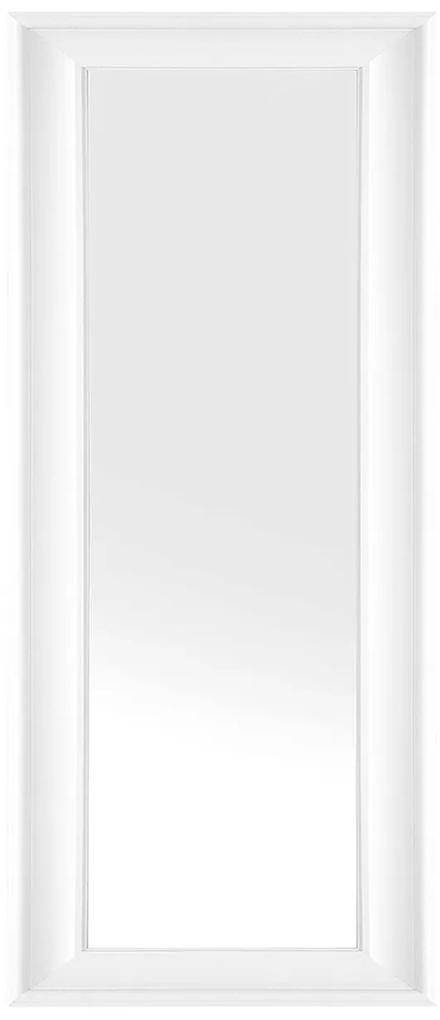 Biele nástenné zrkadlo v dekoratívnom ráme 51 x 141 cm LUNEL Beliani