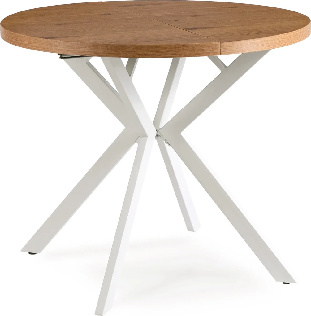 PROXIMA.store - Okrúhly rozkladací stôl DORIAN FARBA: čierna, FARBA NÔH: dub