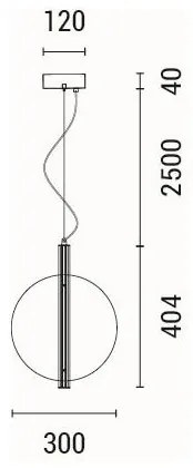 LED Luster na lanku LED/12,6W/230V 3000K