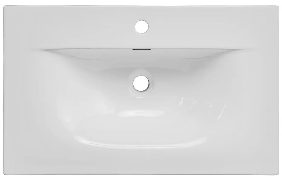 Závesná skrinka Iconic so vstavaným umývadlom 80 cm ružová