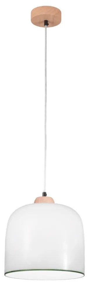 Kolarz A1352.31.G - Luster na lanku NONNA 1xE27/60W/230V dub/biela/zelená