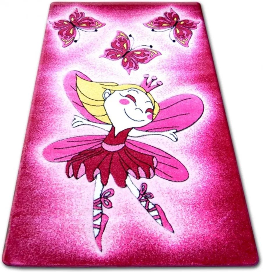 Detský kusový koberec Víla ružový, Velikosti 140x190cm