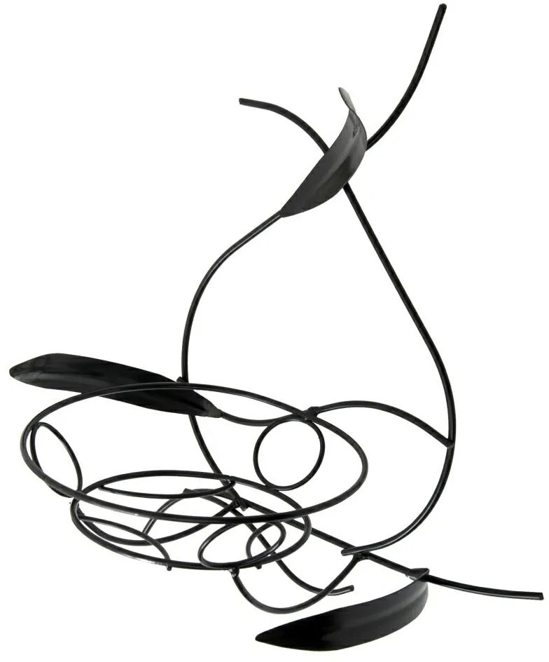 NÁSTENNÝ DRŽIAK NA KVETINÁČ ADEL 46X23X42 CM ČIERNA