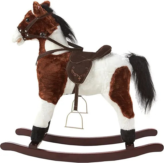 Aga4Kids Hojdací koník Tmavohnedý DZ809 - II. KVALITA