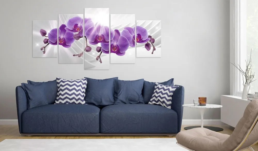 Obraz s fialovými orchideami - Abstract Garden: Purple Orchis