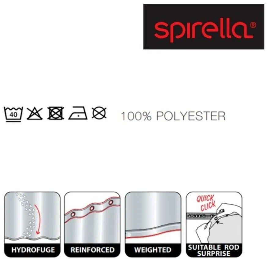 Sprchový záves 180x200 cm Ricco – Spirella