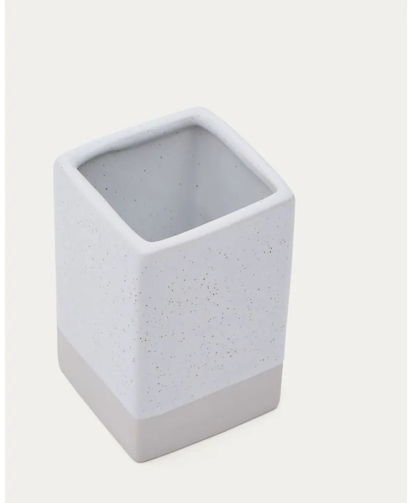 Krémový keramický téglik na zubné kefky Careli – Kave Home