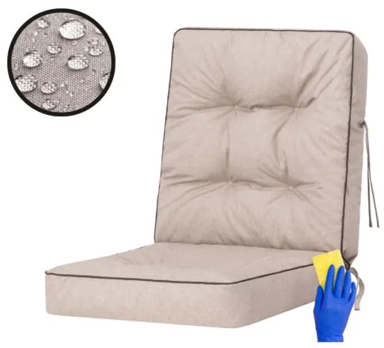 Vankúš na záhradnú hojdačku VENUS 60 cm béžový, ekolen