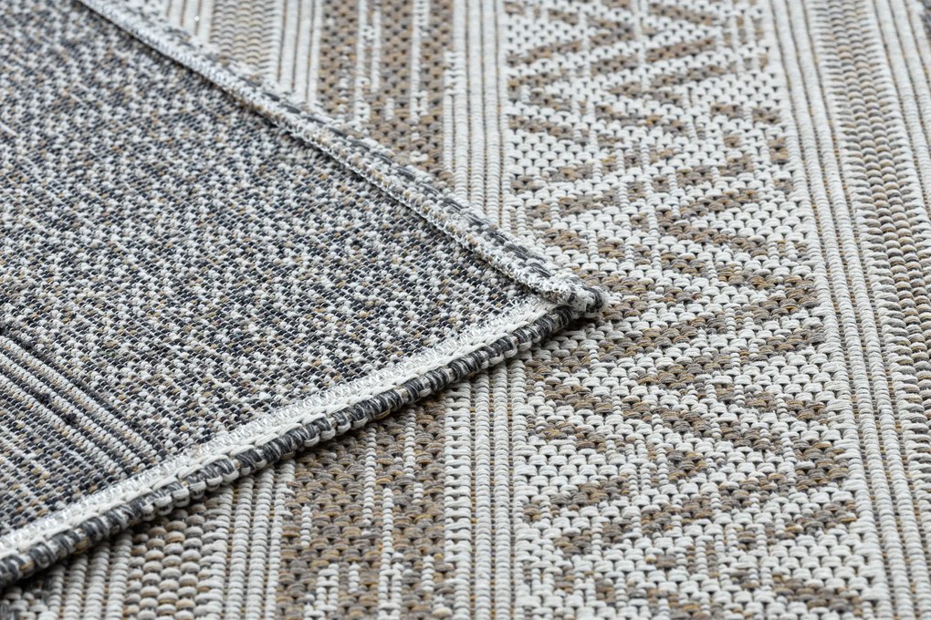 Ekologický šnúrkový koberec CASA  EKO SIZAL Boho z recyklovanej bavlny, krémovo - sivý