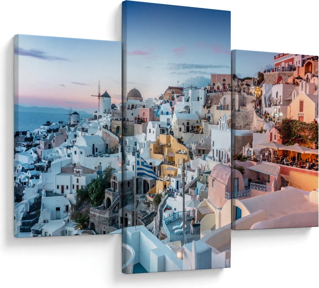 Obraz - Súmrak v Santorini (90x60 cm)