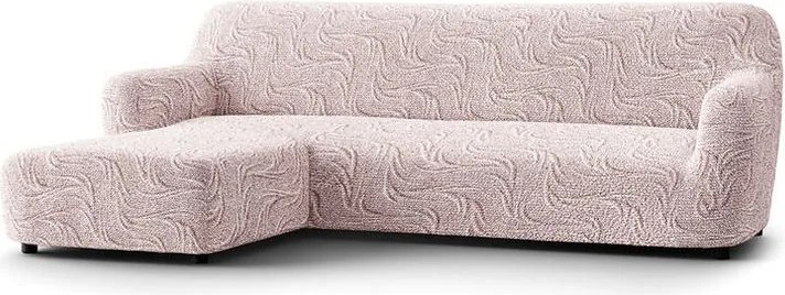 Bielastické poťahy BRILLANTE béžové sedačka s otomanom vľavo (š. 170 - 300 cm)