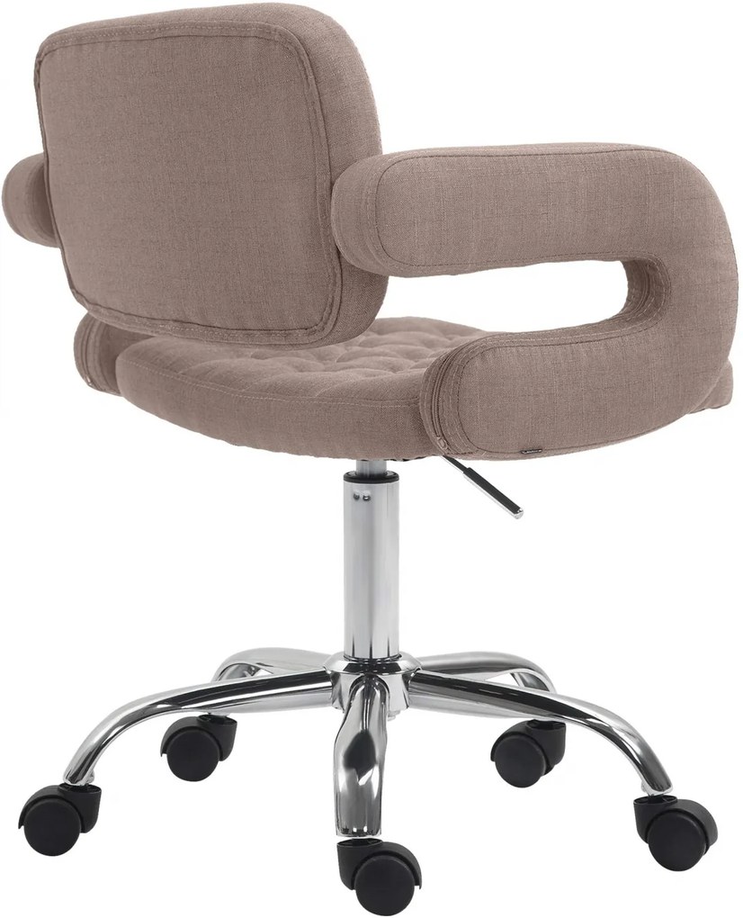 Design-Shop Pracovná stolička Dublin - látka - Sivo hnedá (Taupe)