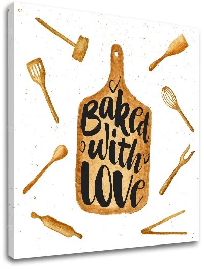 Obraz na stenu s textom Baked with love | rôzne rozmery
