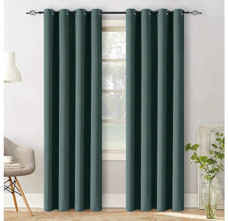 Tyrkysová záclona OXFORD 140x250 cm Zavesenie: Riasiaca páska