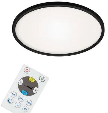 Stropná lampa LED s ovládačom čierna SLIM 42 cm