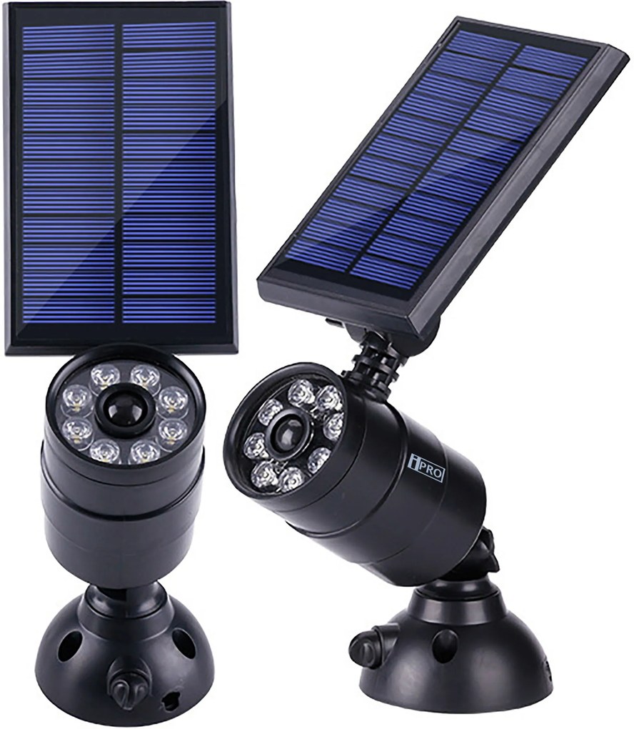 BEZDOTEKU LEDSolar 8 solárne vonkajšie bodové svetlo svietidlo, 8 LED so senzorom, bezdrôtové, IPRO, 1,5 W, studená farba