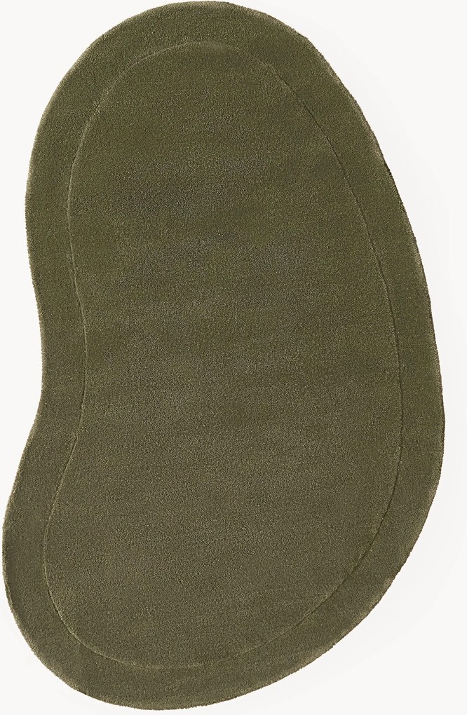 Ručne tuftovaný vlnený koberec v organickom tvare Kadey