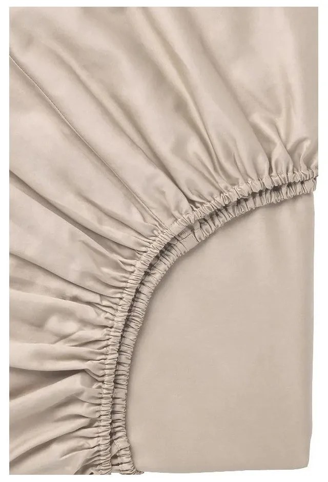 Béžové predĺžené obliečky na jednolôžko z bavlny Renforcé s plachtou/3-dielne 160x220 cm Amore – Mila Home