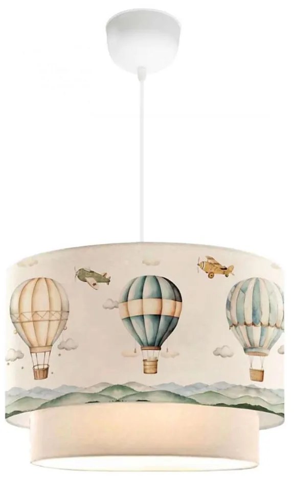 Detský luster CANDY 1xE27/40W/230V biela/pestrofarebná