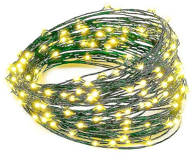 Vonkajšia vianočná mikro reťaz, teplá biela, 100m, 1000 LED, 8 programov