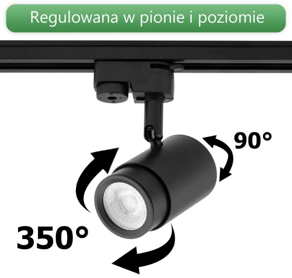 GU10 Busbar Light Black Jednofázové svetlo ORION Busbar Light