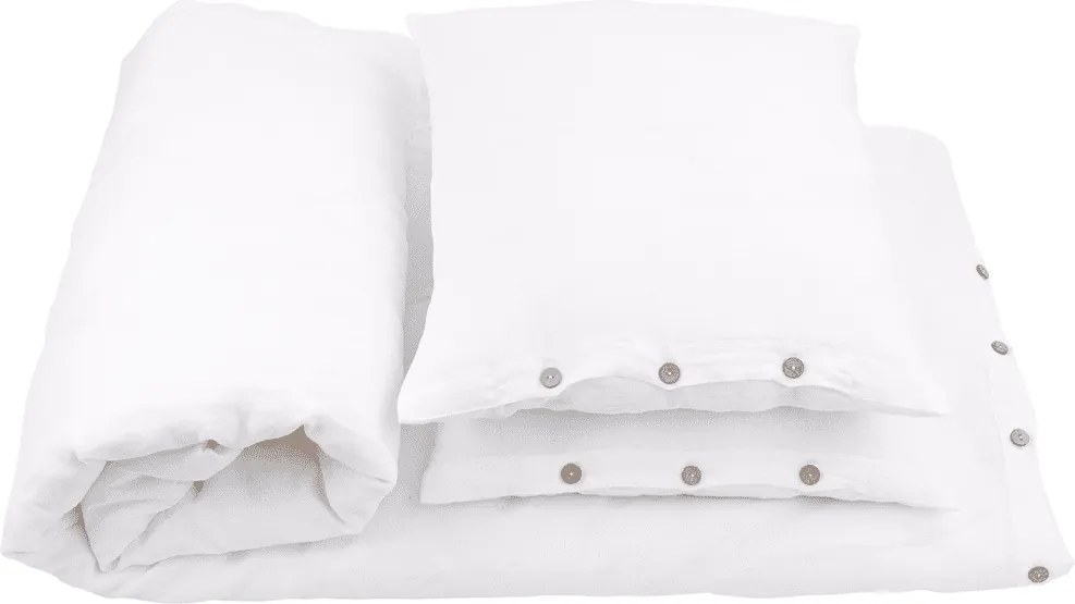 Ľanové obliečky pre dospelých biela 140x200 cm