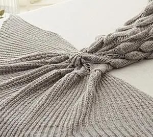 Tutumi Tutumi, deka chvost morskej panny 90x180 cm, tmavá šedá, KOC-09004