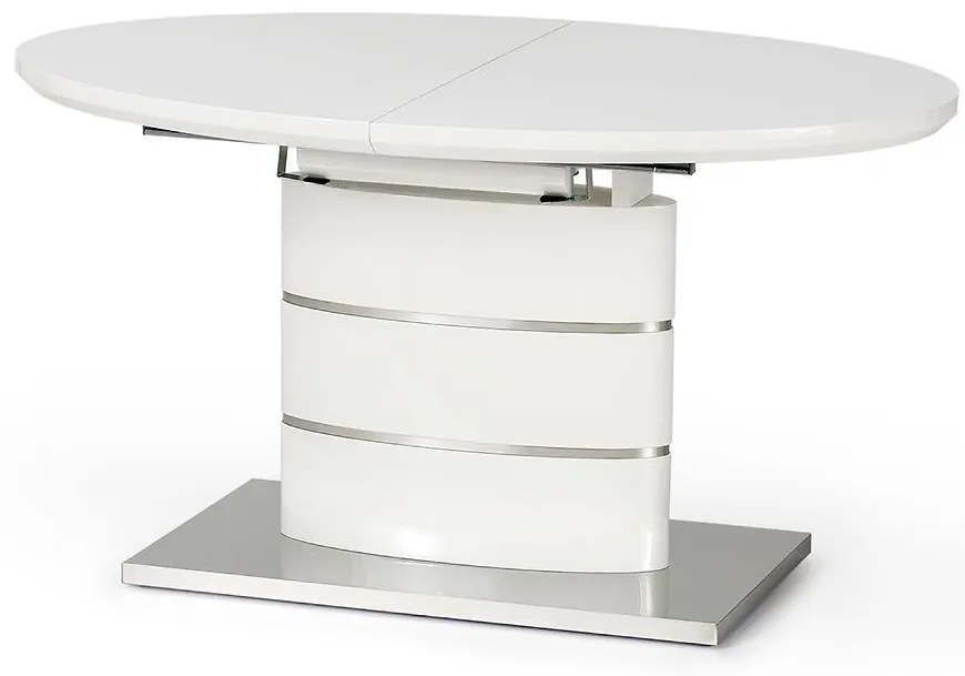 Rozkladací stôl Aspen 140/180x90cm Mdf/Oceľ – Biely